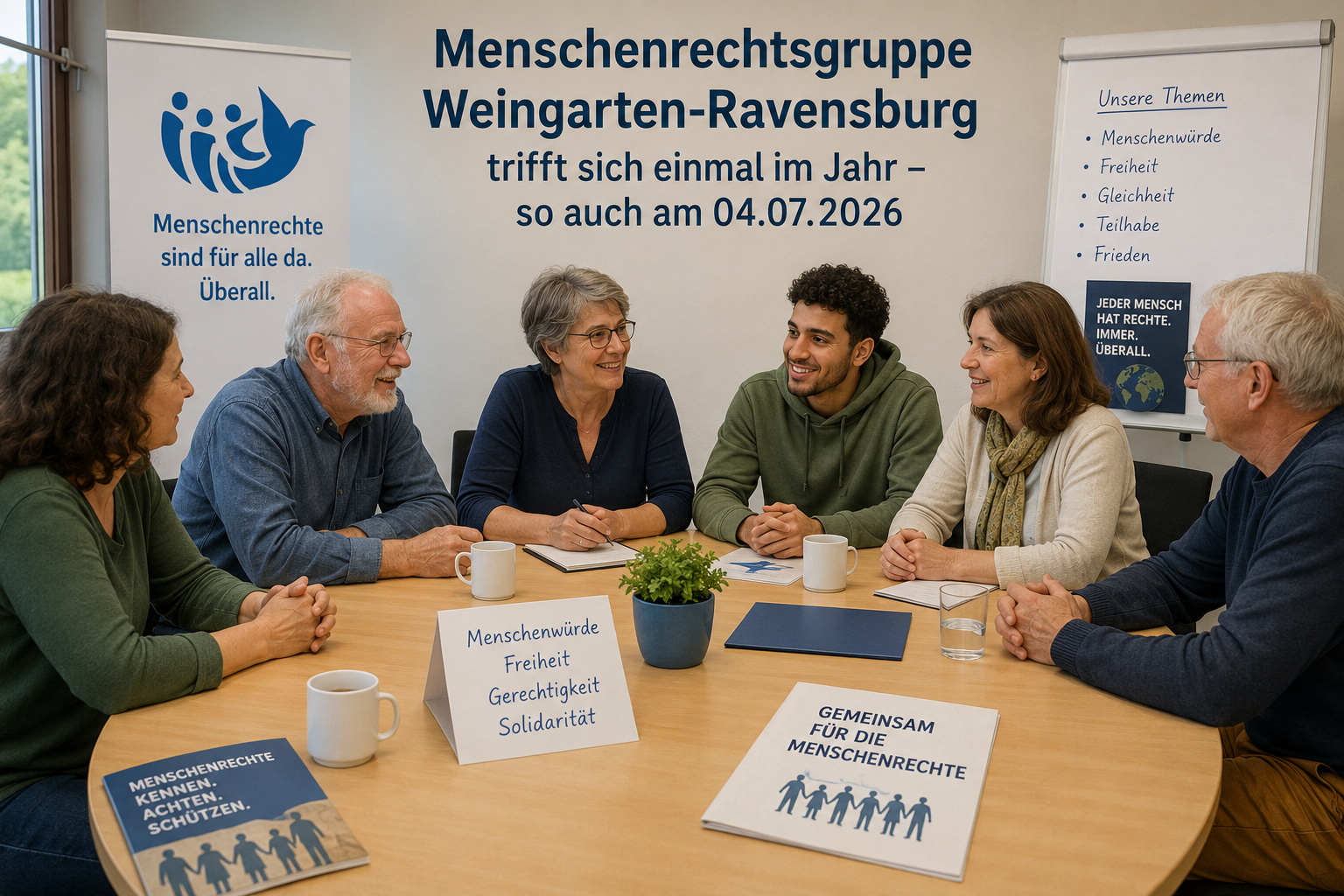 Menschenrechtsgruppe Weingarten-Ravensburg trifft sich einmal im Jahr – so auch am 04.07.2026